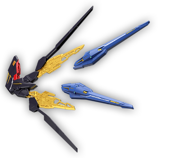 다축 가동에 의한 윙 전개 기믹