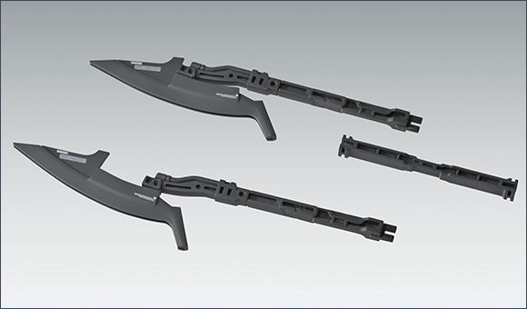 액스에서 빔 나기나타로, 실드 장착까지! 바꾸어 조립하는 즐거운 기믹