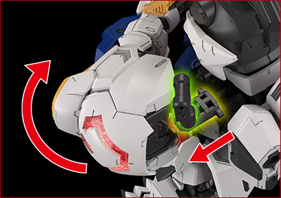 팔 부분, 어깨 부분의 가동 기믹