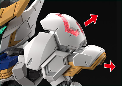 팔 부분, 어깨 부분의 가동 기믹