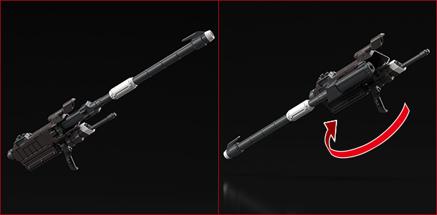 300MM 활강포의 접이식 기믹